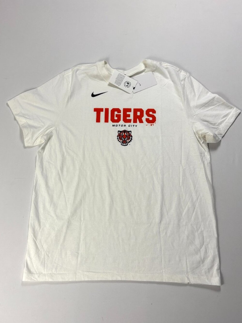 Detroit Tigers Nike Mens MLB T Shirt White Sz XL Motor City NWT New